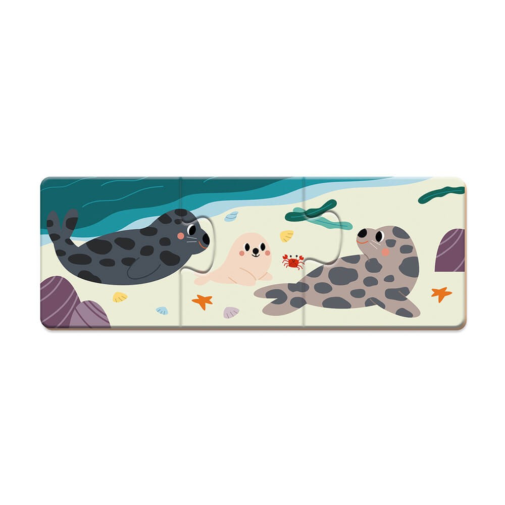 JUEGO DE ASOCIACIÓN - 10 PUZZLES DE 3 PIEZAS CADA UNO DE ANIMALES  - JU08636
