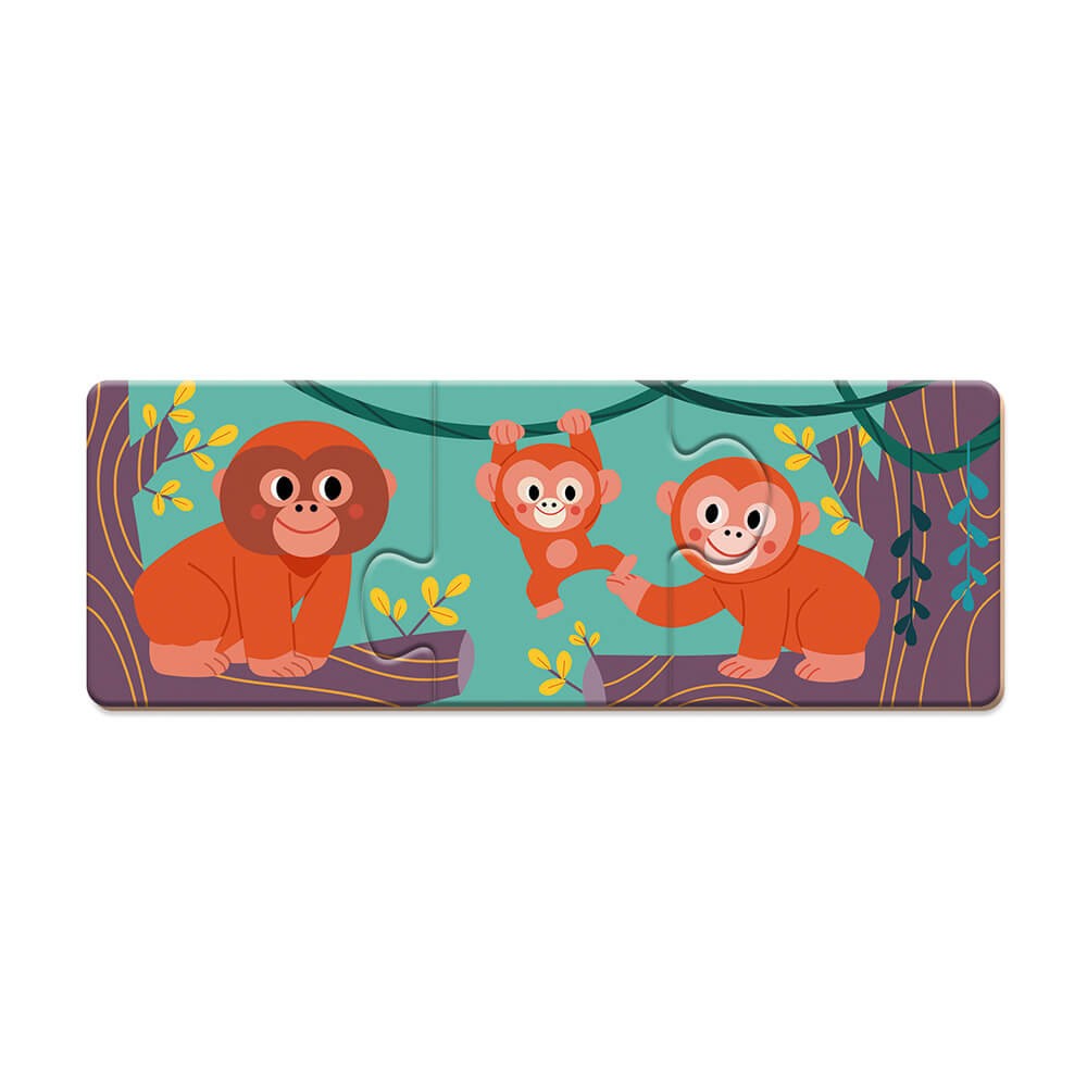 JUEGO DE ASOCIACIÓN - 10 PUZZLES DE 3 PIEZAS CADA UNO DE ANIMALES  - JU08636