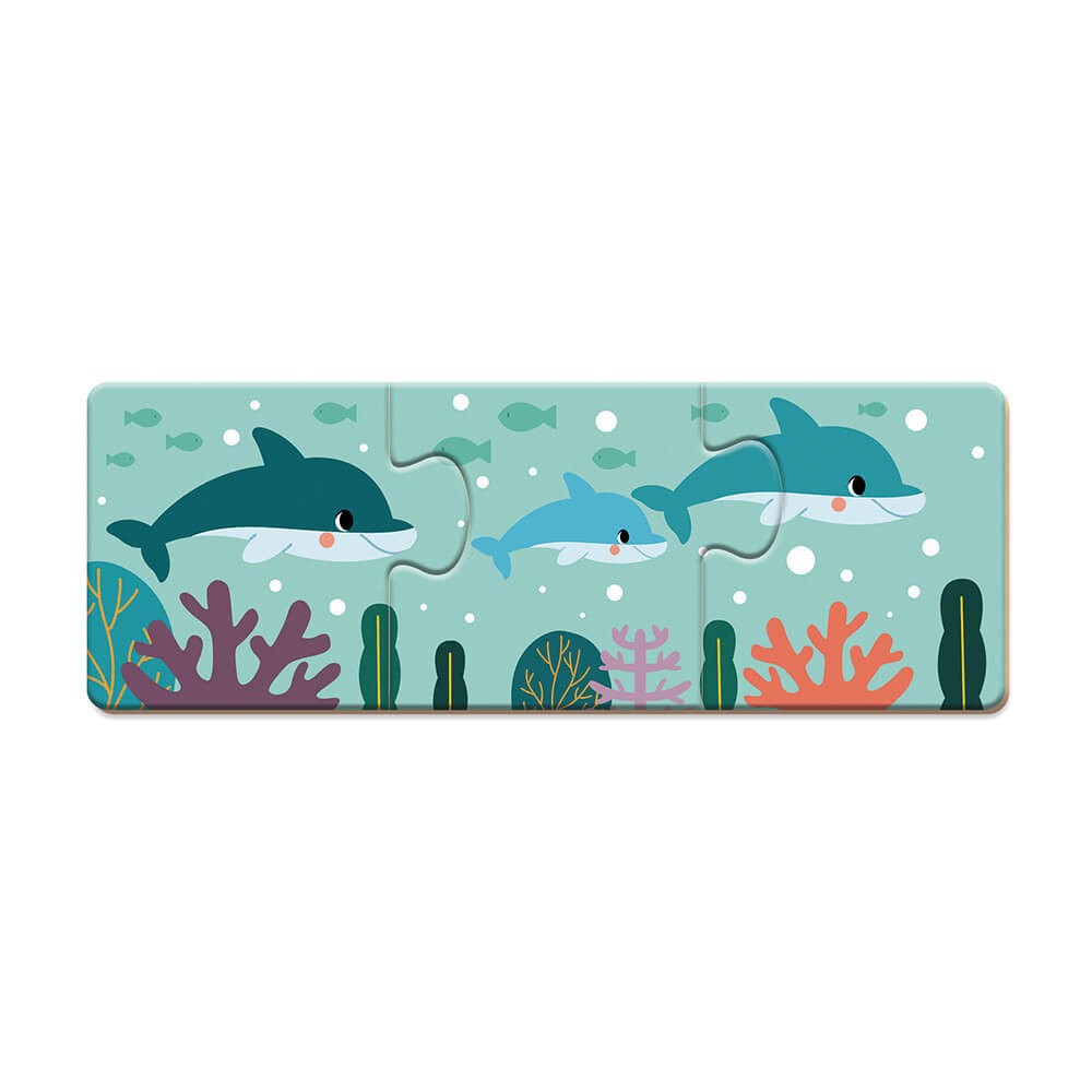 JUEGO DE ASOCIACIÓN - 10 PUZZLES DE 3 PIEZAS CADA UNO DE ANIMALES  - JU08636