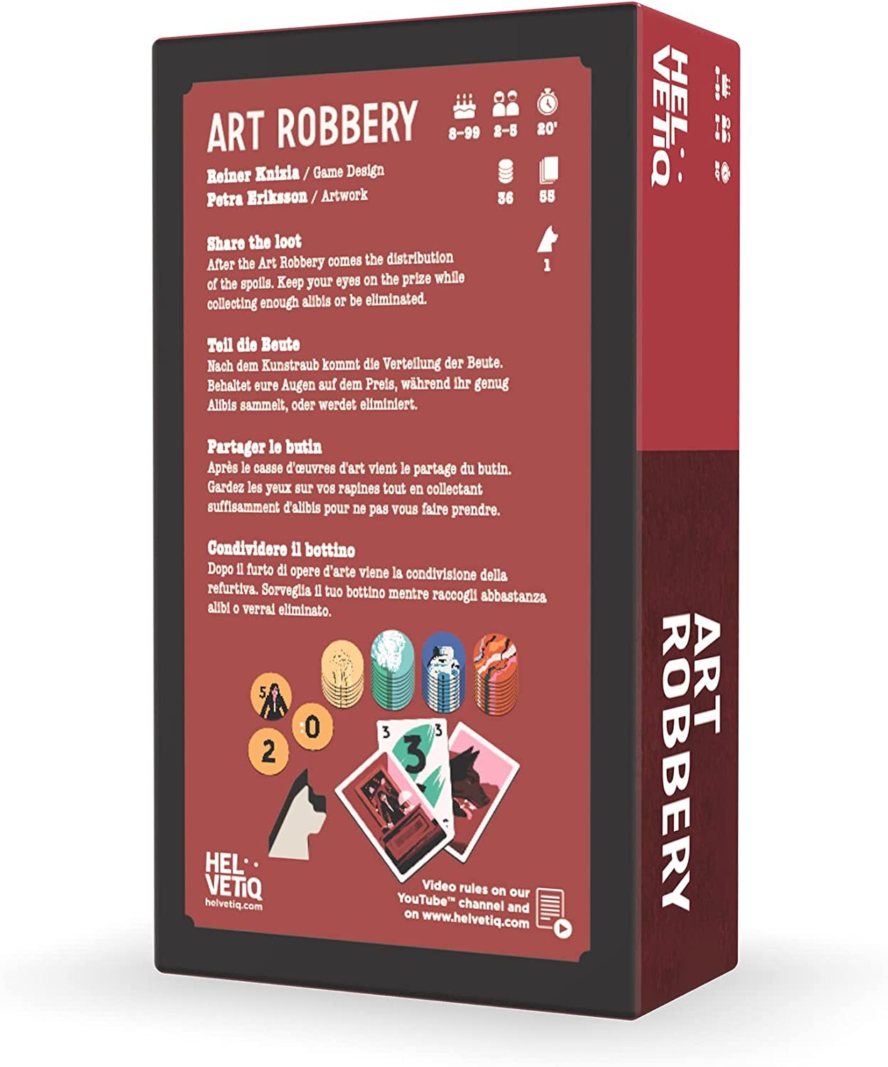 ART ROBBERY, JUEGO DE MESA, CARTAS - Helvetiq