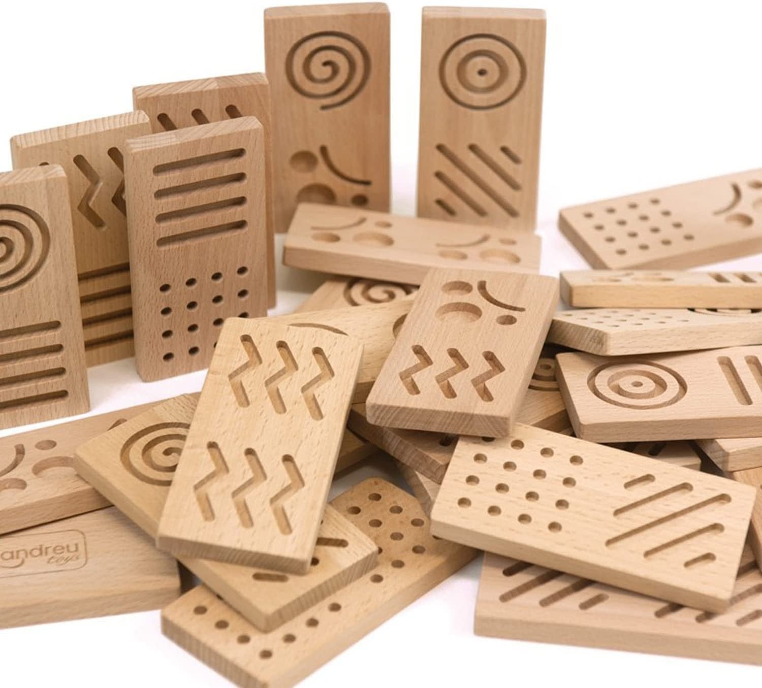 DOMINO SENSORY PUZZLES DE MADERA - Andreu Toys 16114