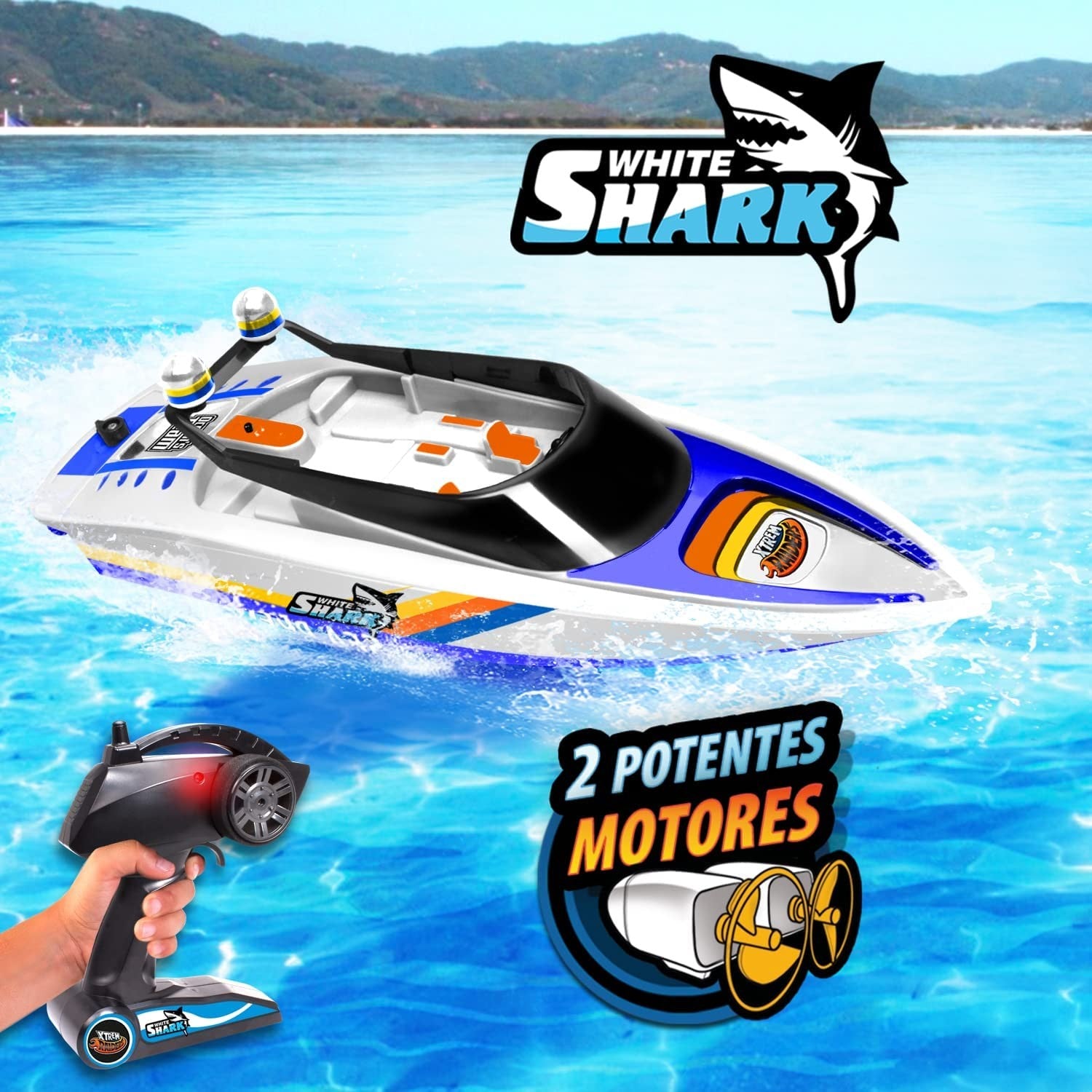 WHITE SHARK Barco Teledirigido - Xtrem Raiders