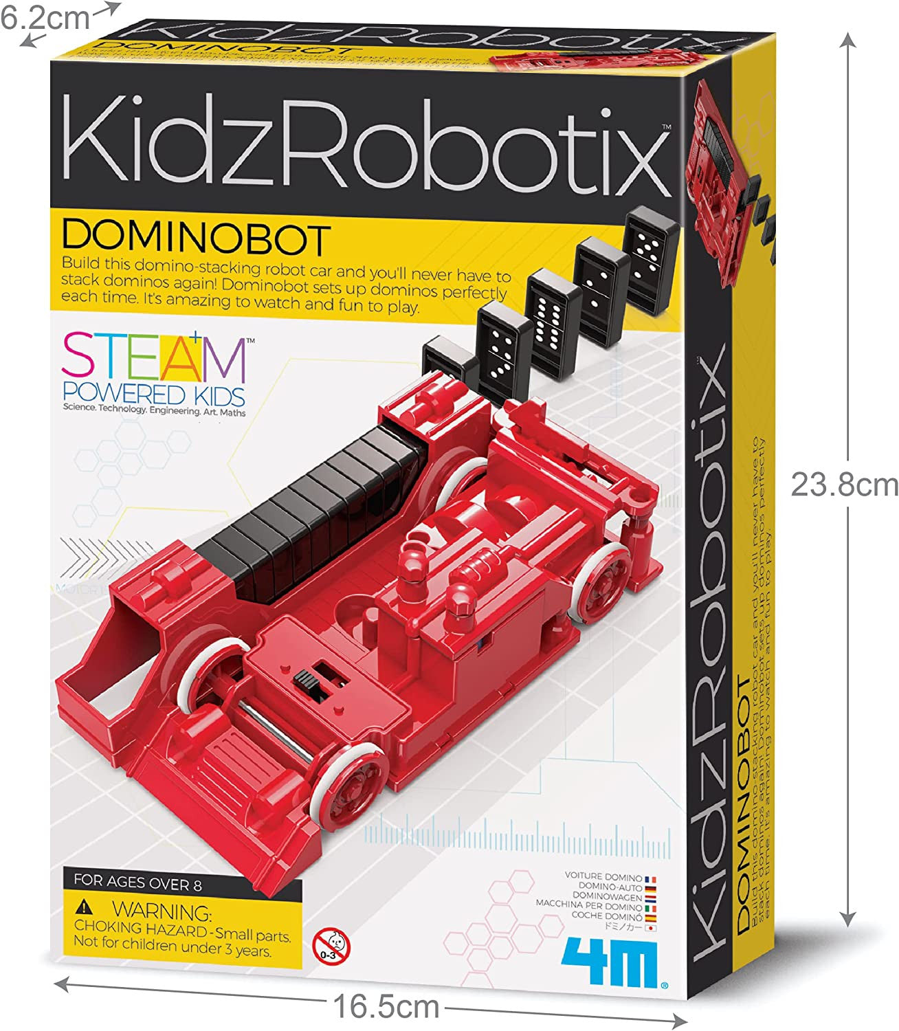 Kidroborix, kit para construir un auto robot - dominobot - 4M