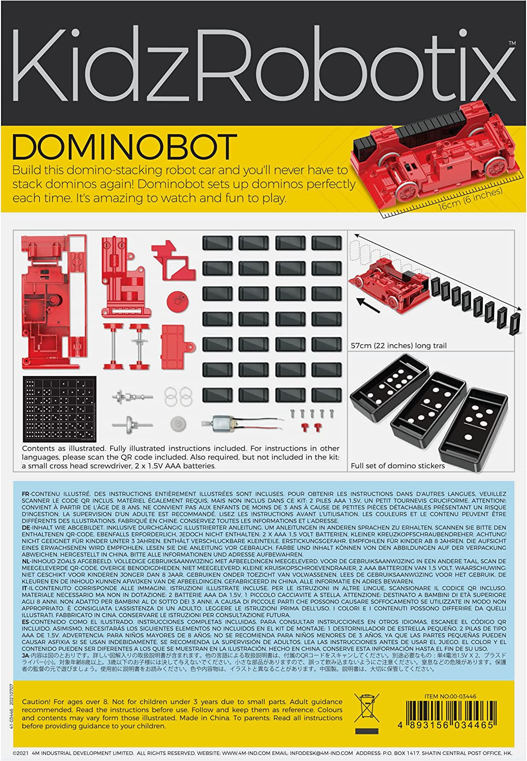 Kidroborix, kit para construir un auto robot - dominobot - 4M