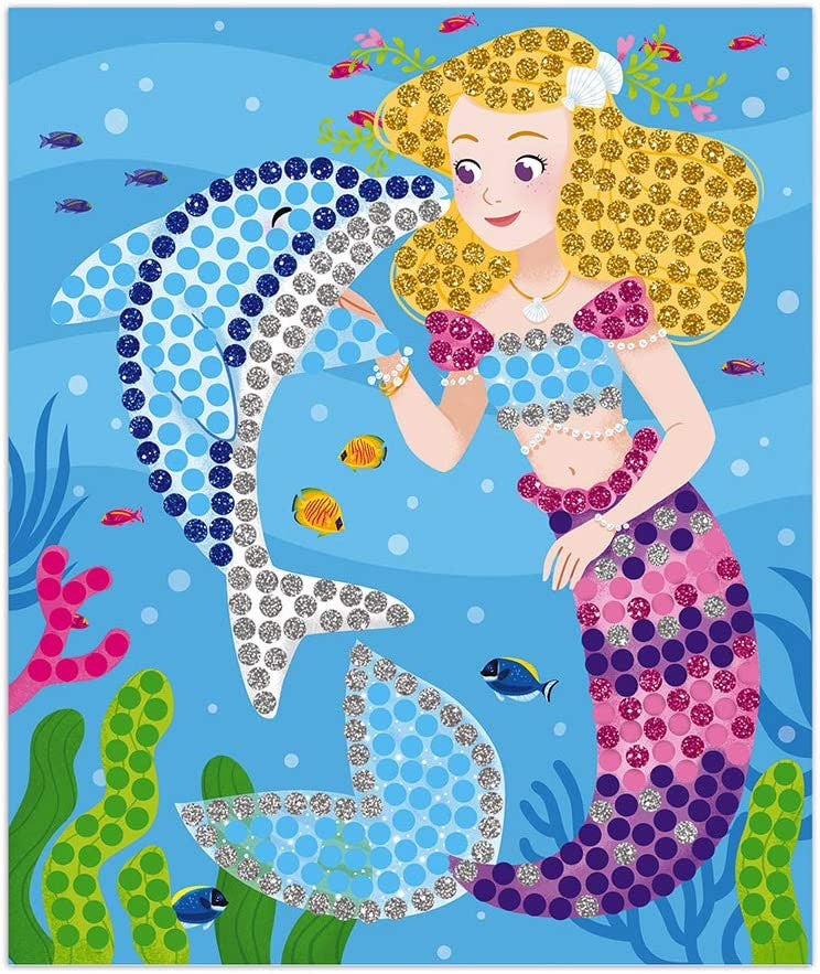 Kit creativo - Estuche mosaicos delfines y sirenas - Janod J07961 Delfines y Sirenas