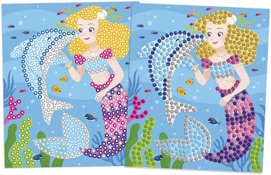 Kit creativo - Estuche mosaicos delfines y sirenas - Janod J07961 Delfines y Sirenas