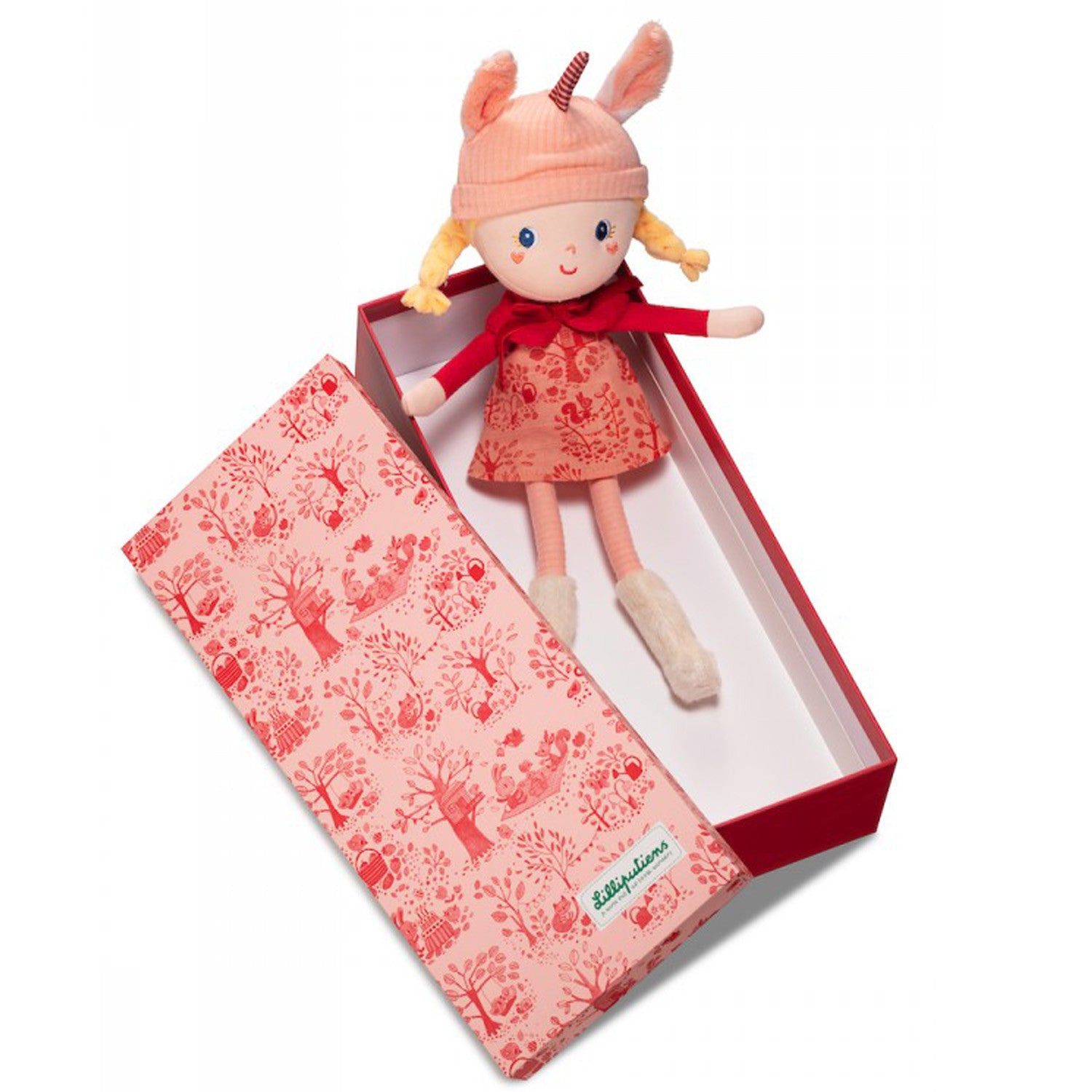 Muñeca de tela lena en caja de regalo 83382 | ideal para niños +2 años | fomenta imaginación - 83382 lilliputiens