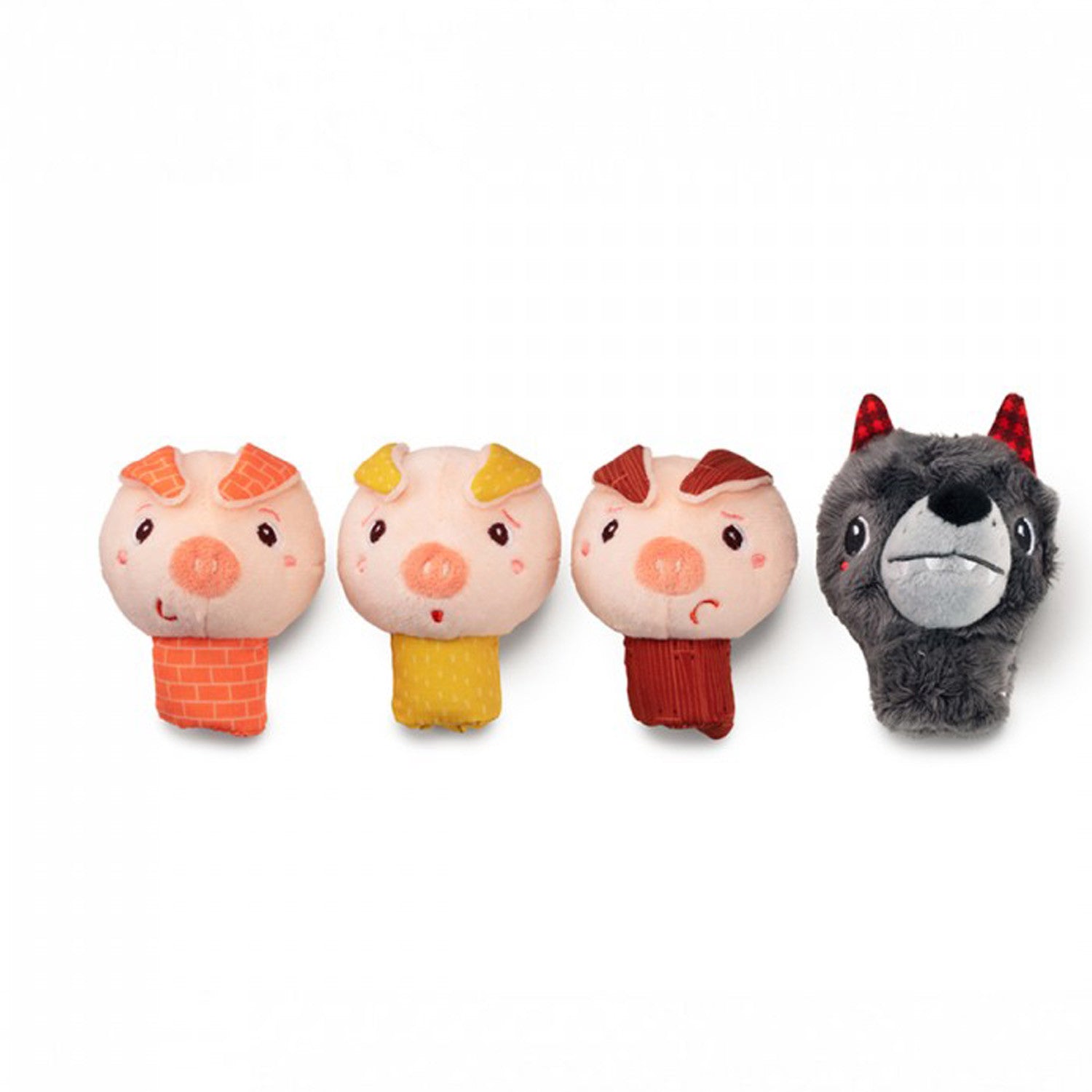 Marioneta de dedo louis el lobo y los tres cerditos - 83408 lilliputiens