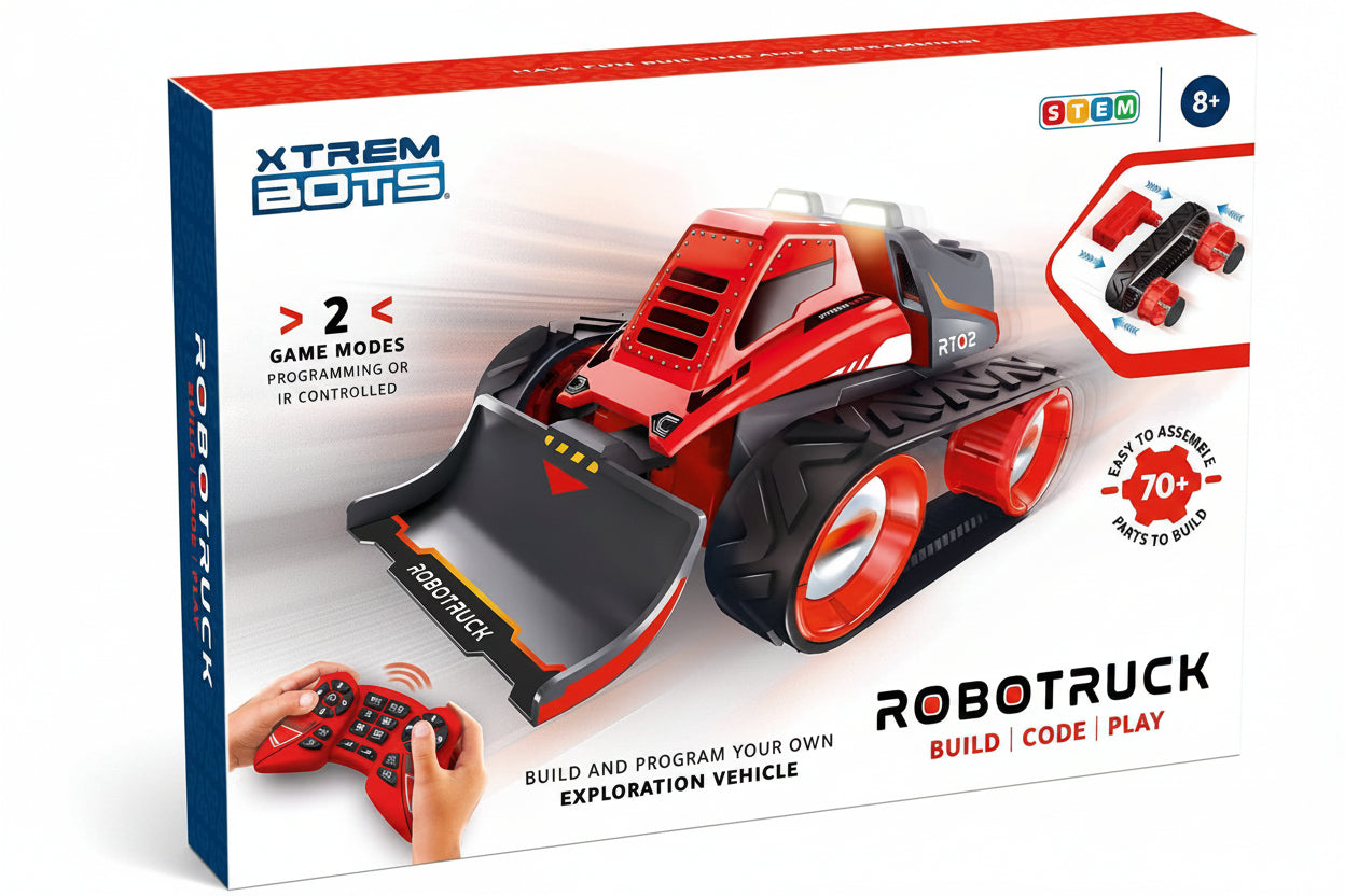 Robot tractor programable Robotruck Xtrem Bots XT3803015 juguete STEM niños