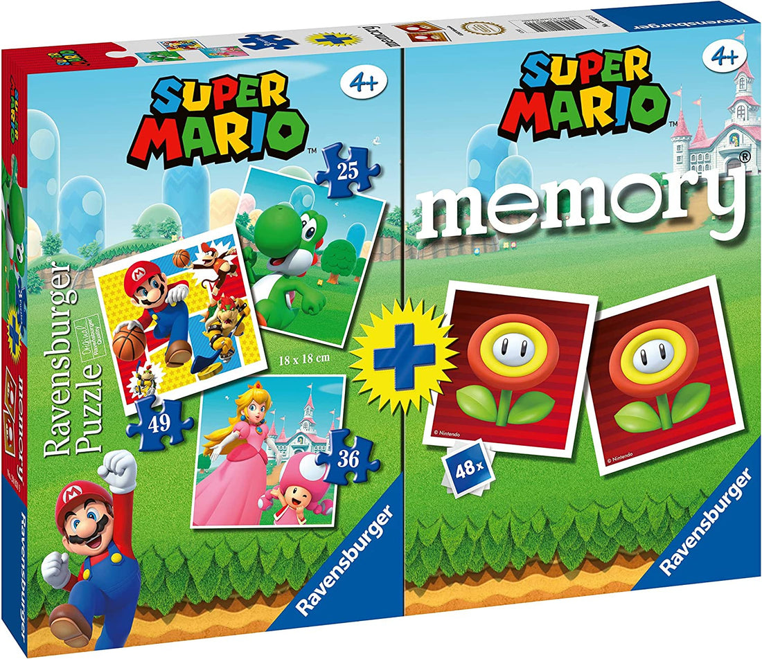 Super mario 3 puzzle + memory - ravensburger