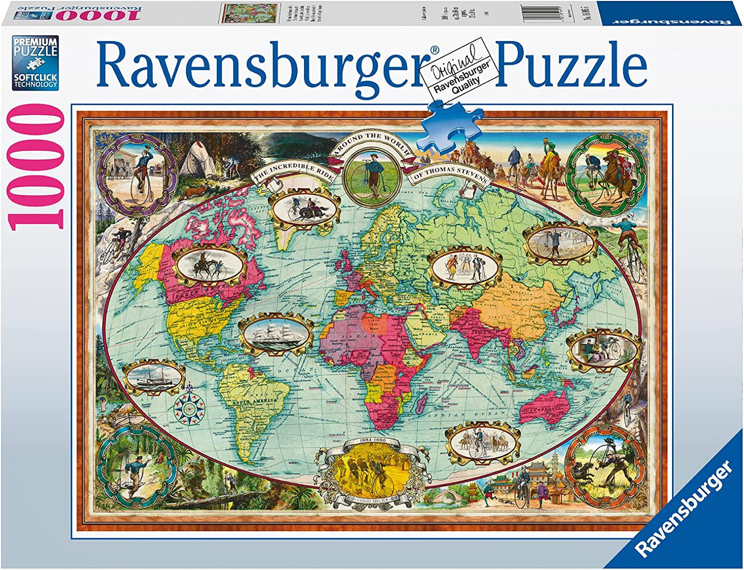 Paseo en bicicleta por el mundo 1000 pzas - ravensburger 16995