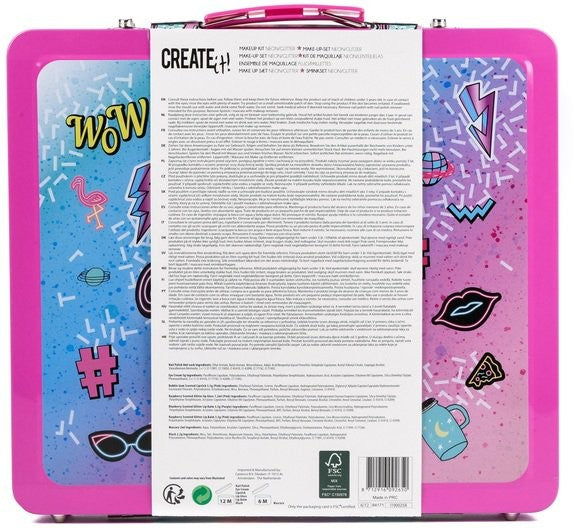 Set de maquillaje en estuche de lujo de neón - create it !
