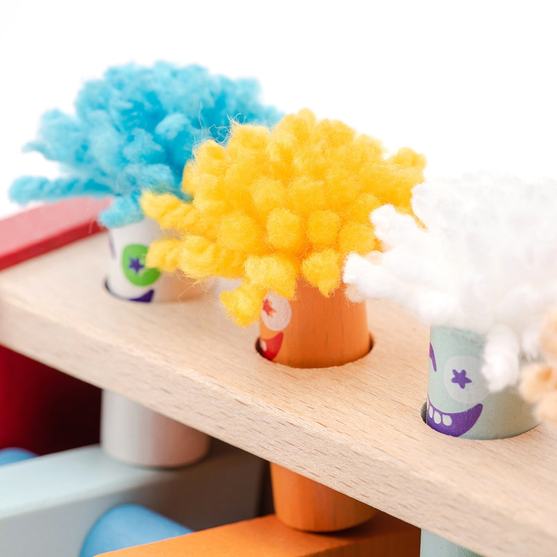 Wooden game with jumping clown hammers - Cubika 13746