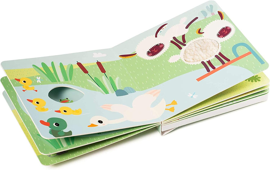 Libro de sonidos y texturas inspirado en la granja - lilliputiens 83152