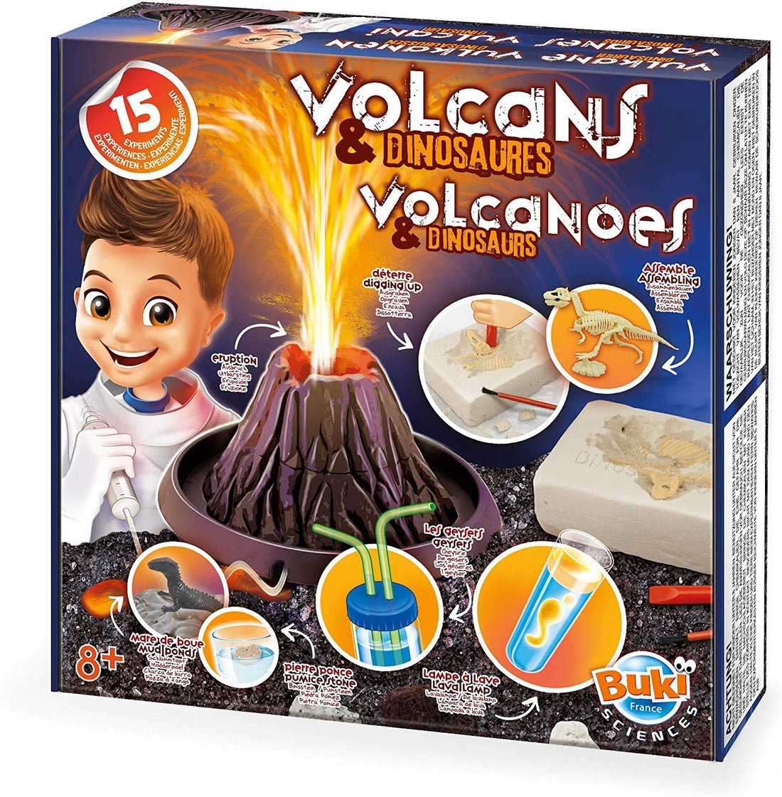 Juego de Volcanes y dinosaurios - Buki France 2224