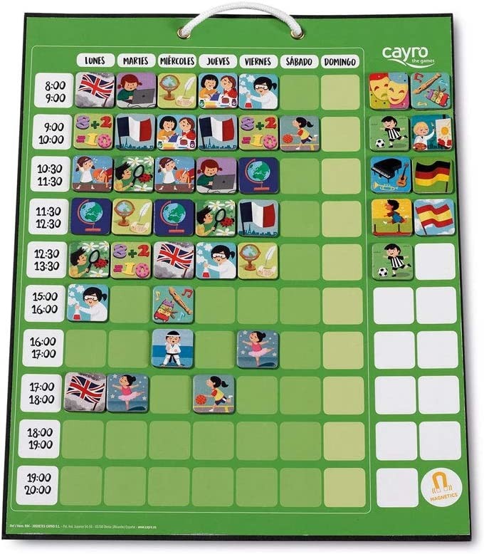 Tablero Magnético Horario escolar - Cayro 884