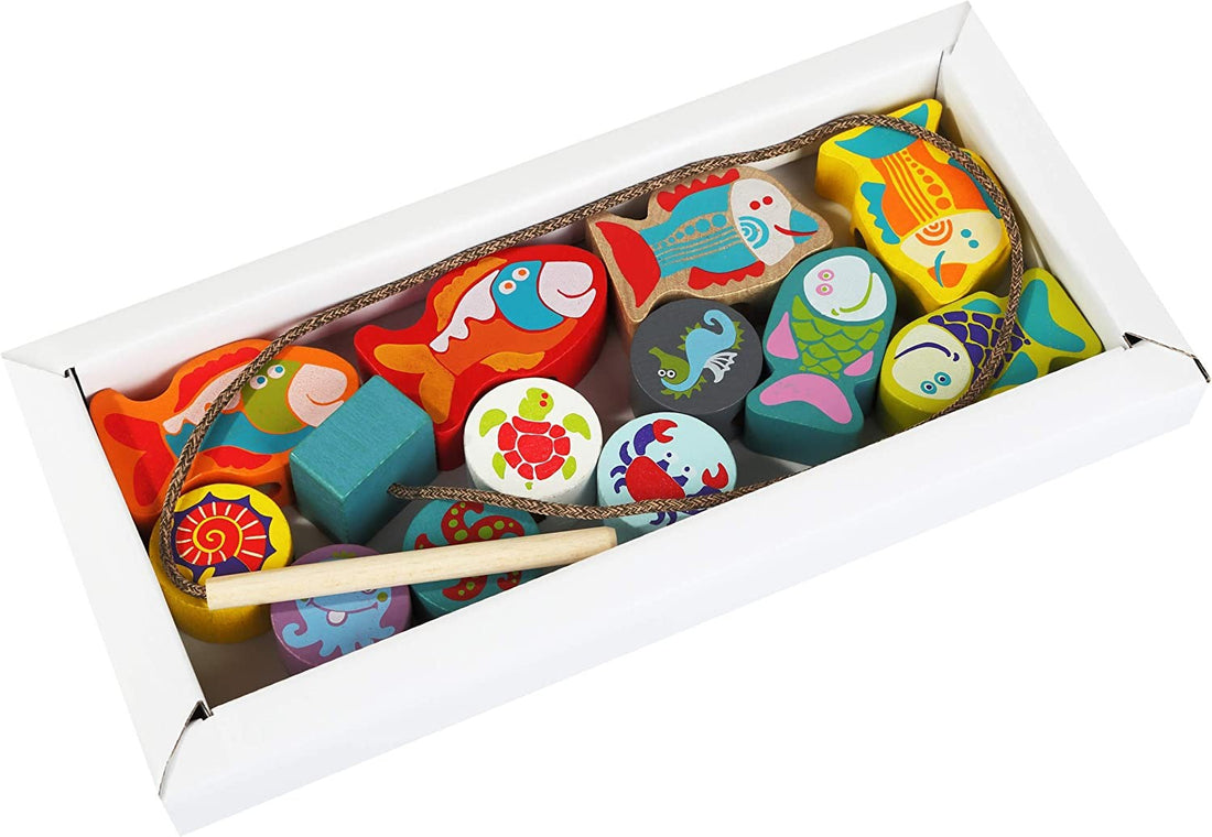 ensarta peces según el tablero, juego de asociación de cubika