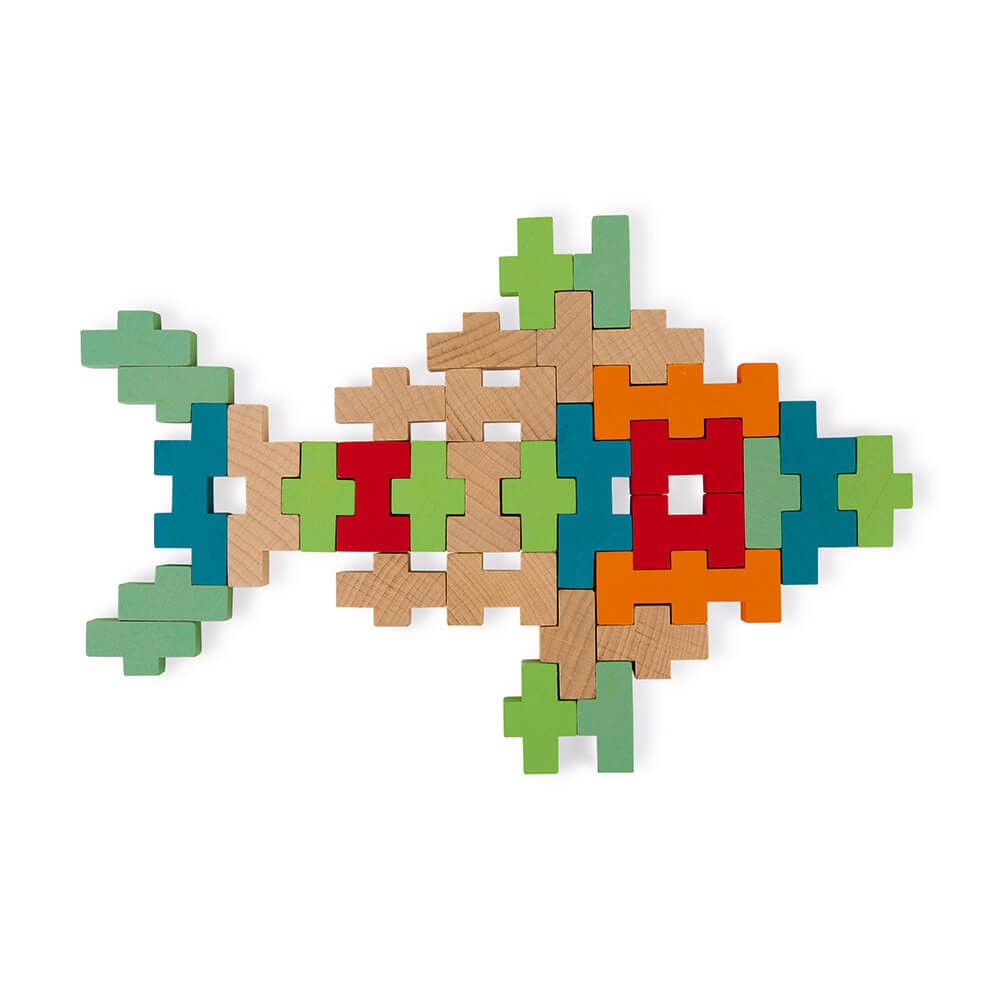 Juego de construcción 100 pzas. de madera - Janod J08301