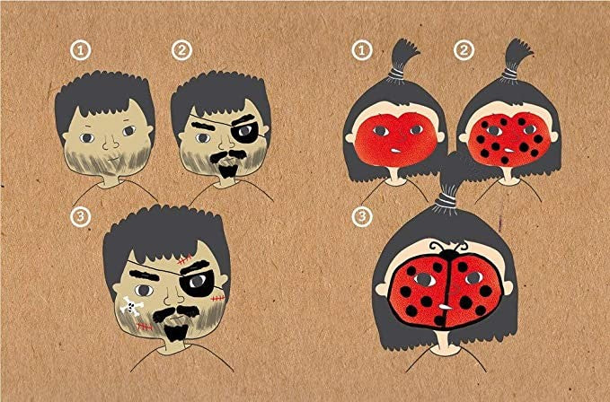 Kit de maquillaje de 3 colores pirata y mariquita - Namaki 080