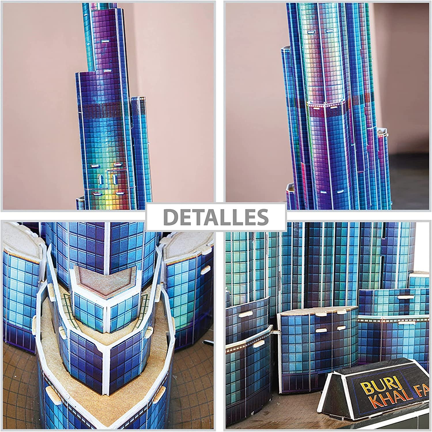 Puzle 3d burj khalifa 136 piezas luces led - worldbrands l133h