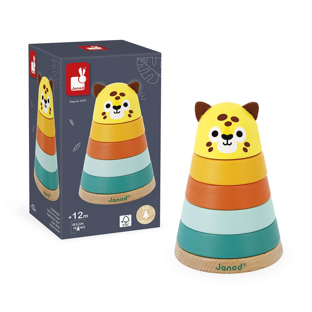 Juego apilable de madera tropik jaguar - Janod J08261