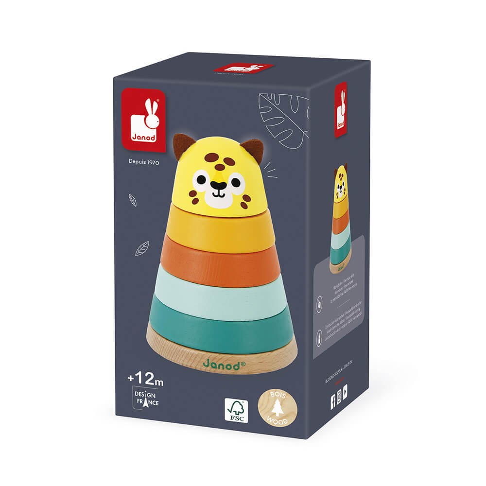 Juego apilable de madera tropik jaguar - Janod J08261