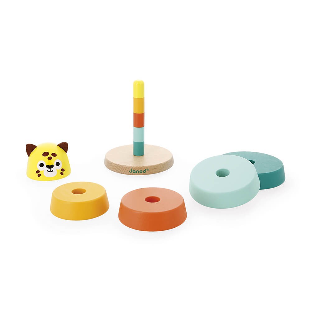 Juego apilable de madera tropik jaguar - Janod J08261