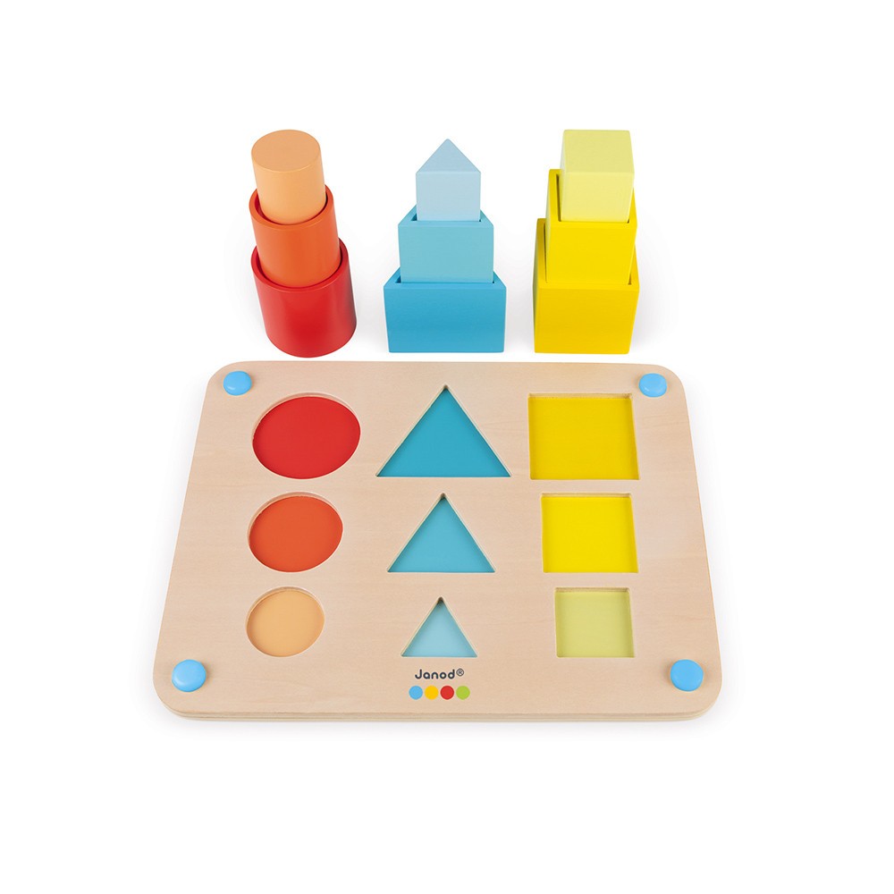 Juego en madera para aprender Los volúmenes essentiel - Janod J05062
