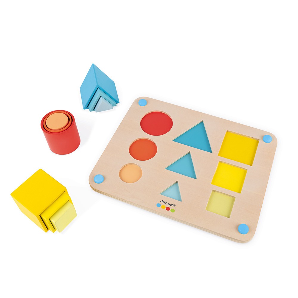 Juego en madera para aprender Los volúmenes essentiel - Janod J05062