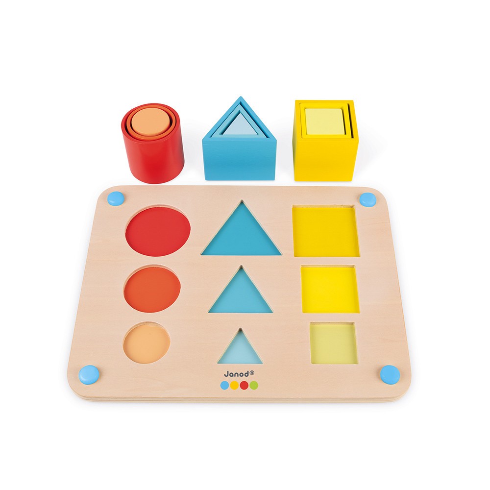 Juego en madera para aprender Los volúmenes essentiel - Janod J05062