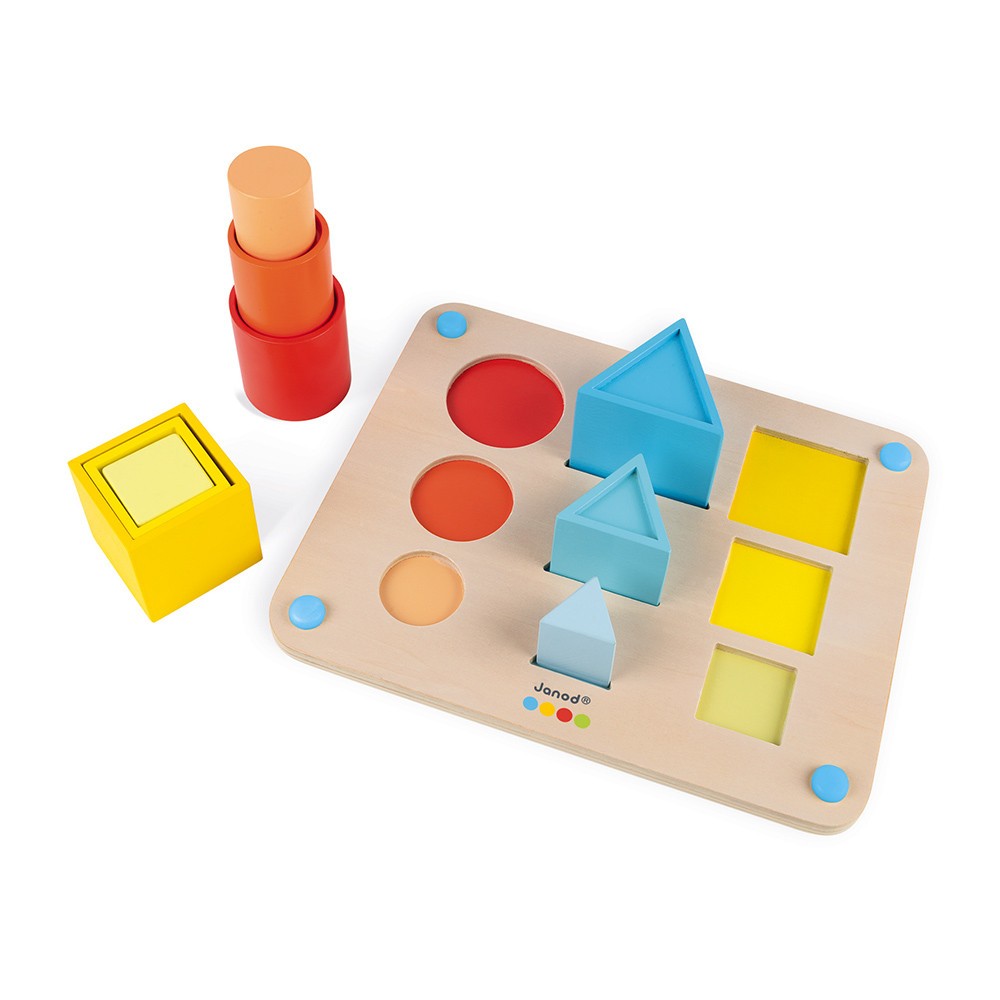 Juego en madera para aprender Los volúmenes essentiel - Janod J05062