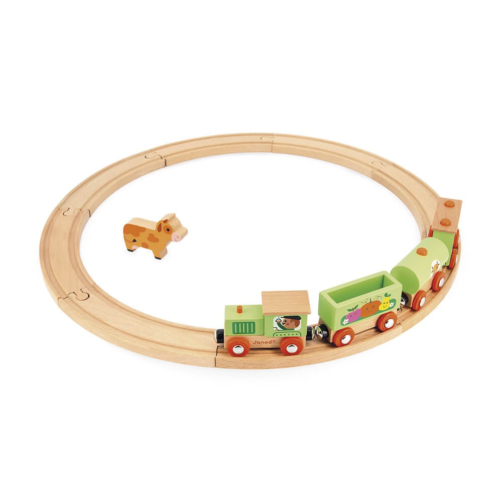 Tren con circuito granja Story - Janod J04630