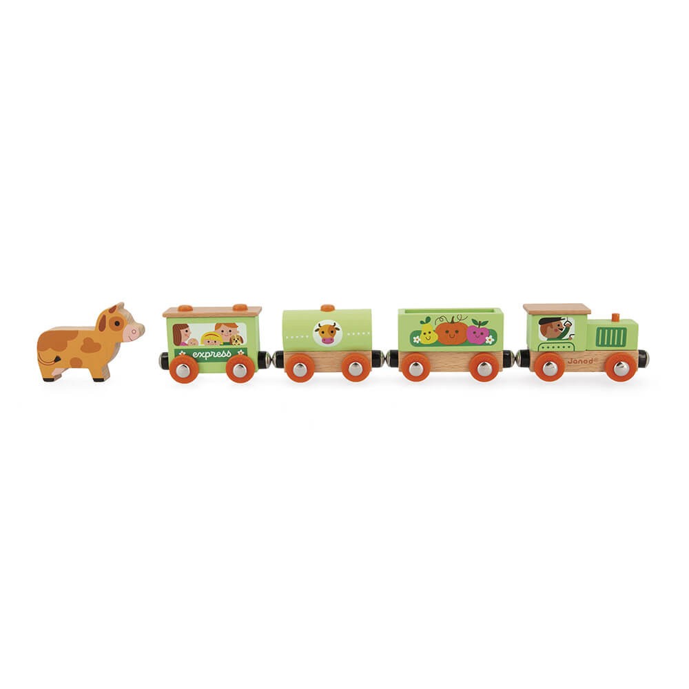Tren con circuito granja Story - Janod J04630