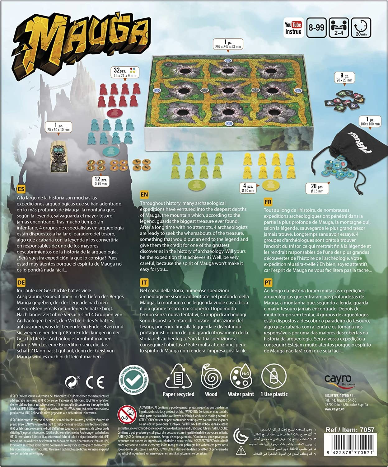 Juego de mesa de estrategia Mauga - Cayro 7057