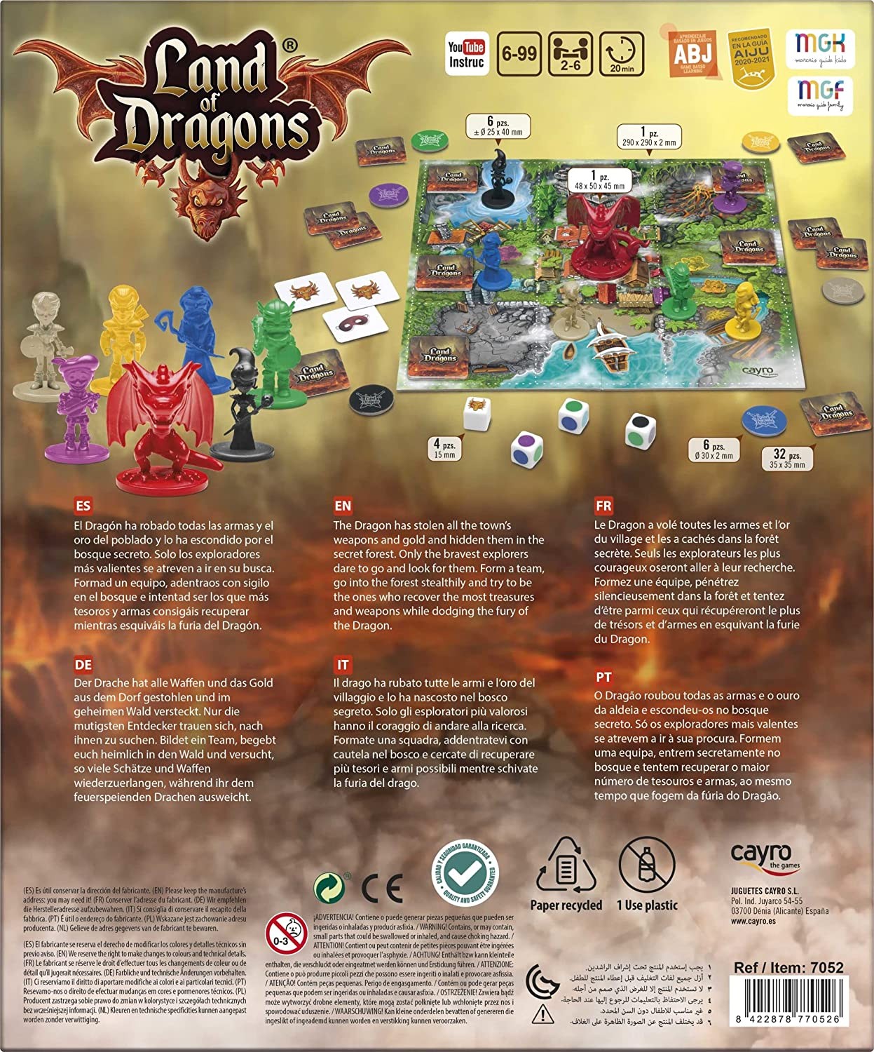 Juego de mesa de estrategia Land of Dragons - Cayro 7052