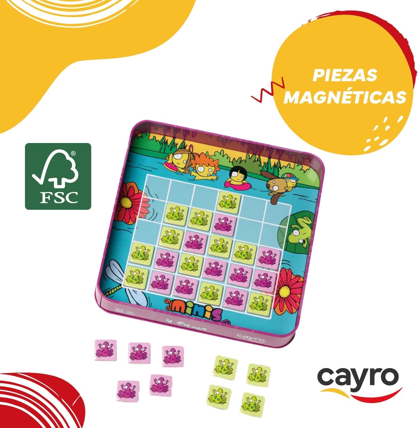 Juego de mesa magnético 4 Frogs - Cayro 777