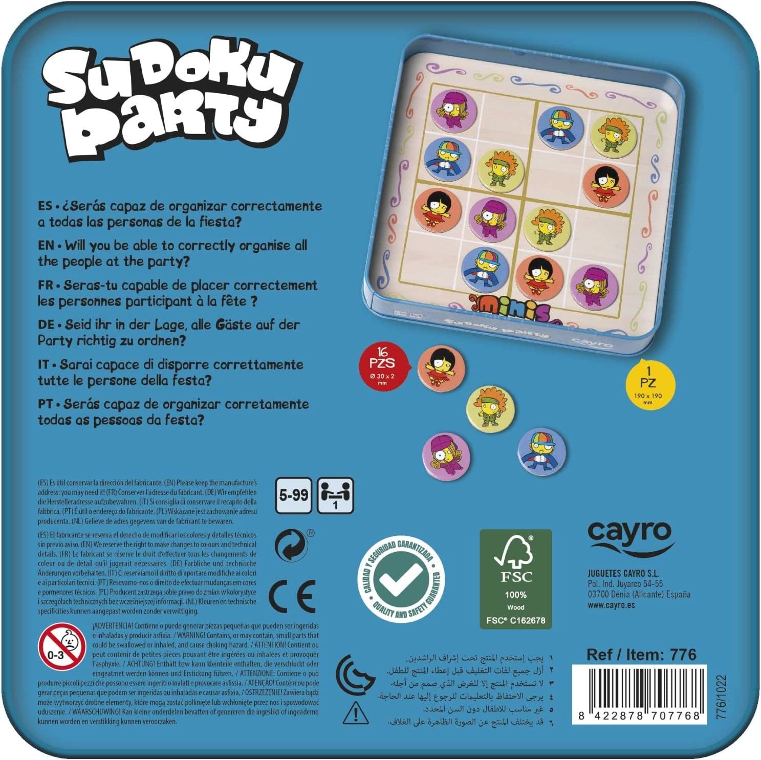 Juego de mesa magnético Sudoku Party - Cayro 776