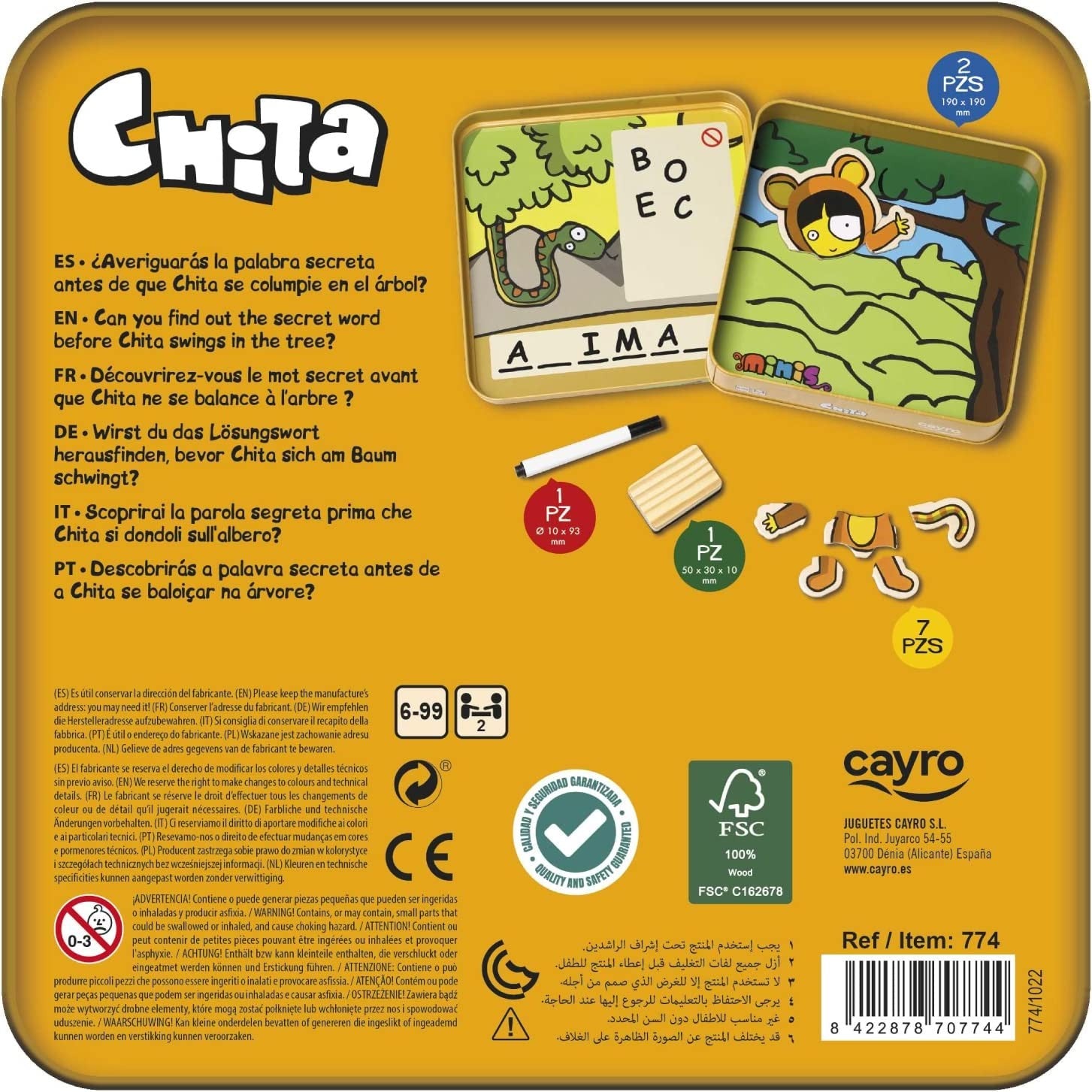 Juego de mesa magnético educativo Chita - Cayro 774