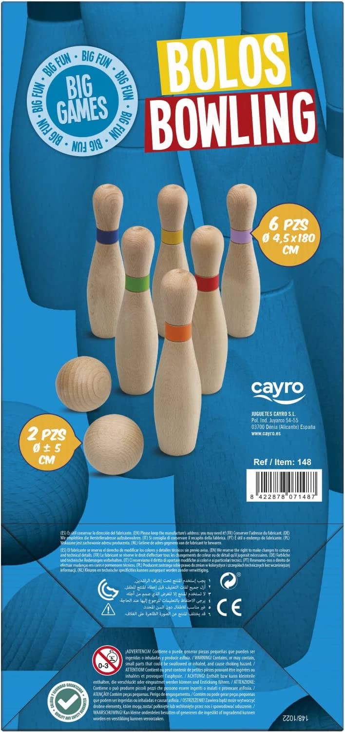 Juego de bolos de madera infantil - Cayro 148
