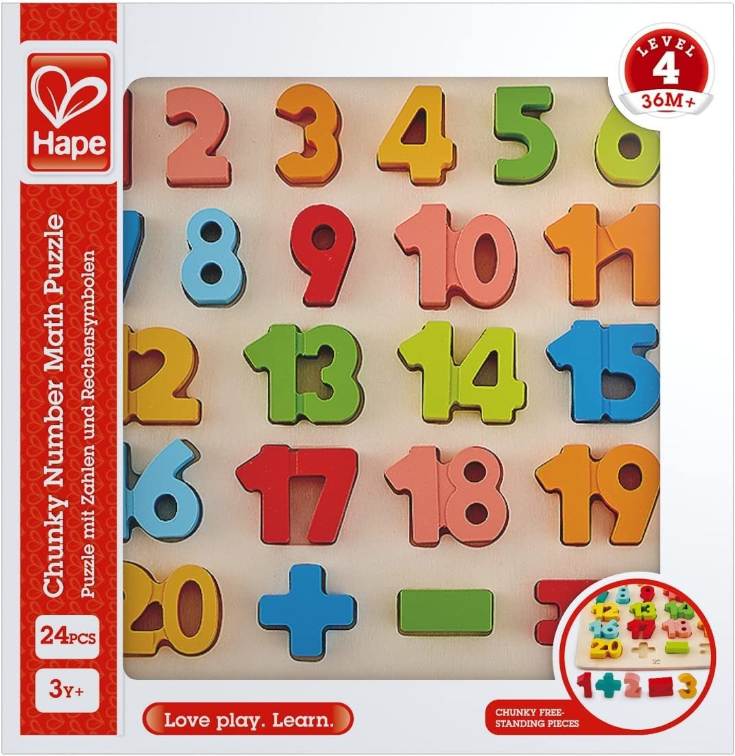 Puzzle numérico de madera - hape e1550