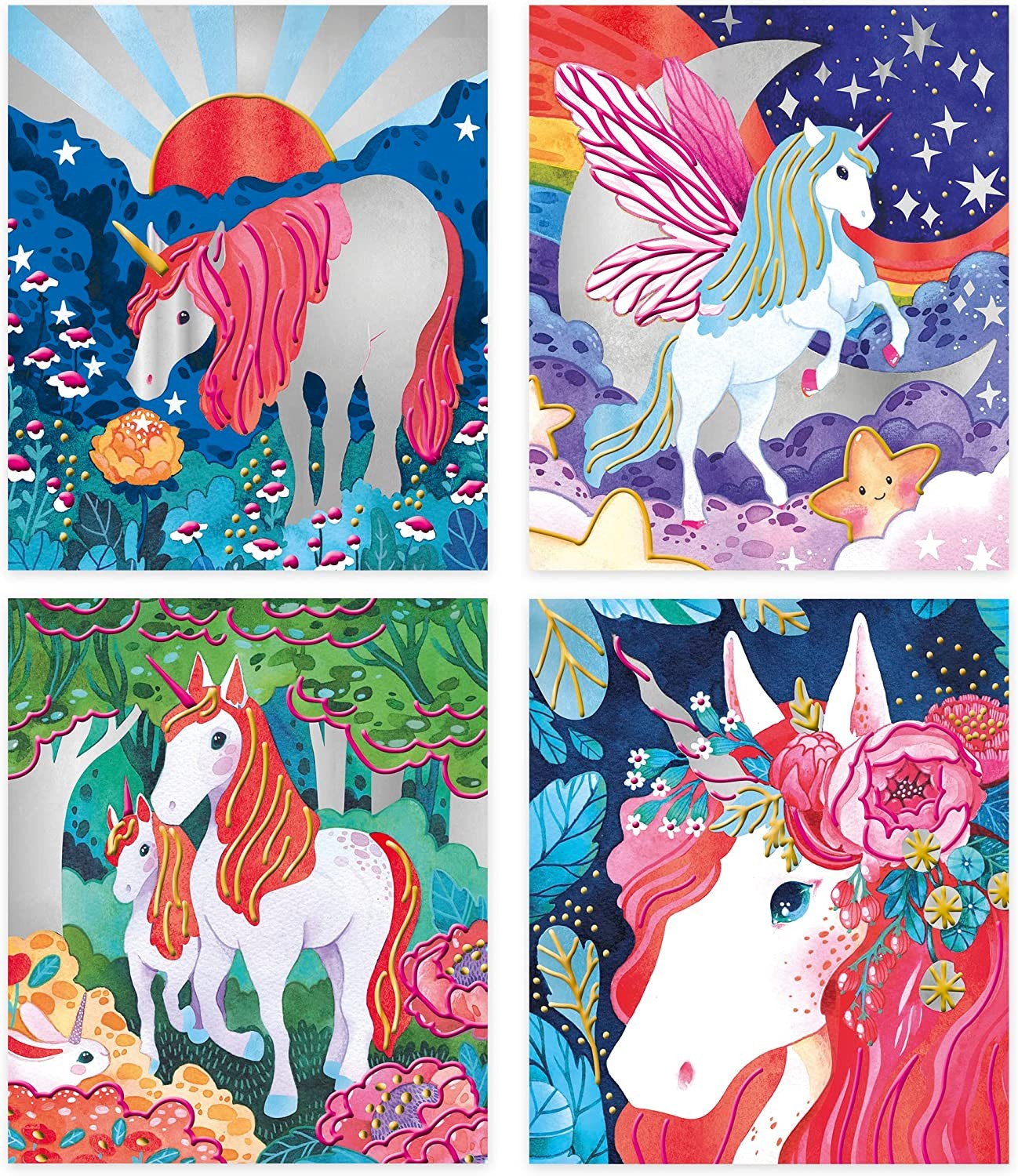 Kit creativo pintura nacarada y 3D unicornios - Janod J07951