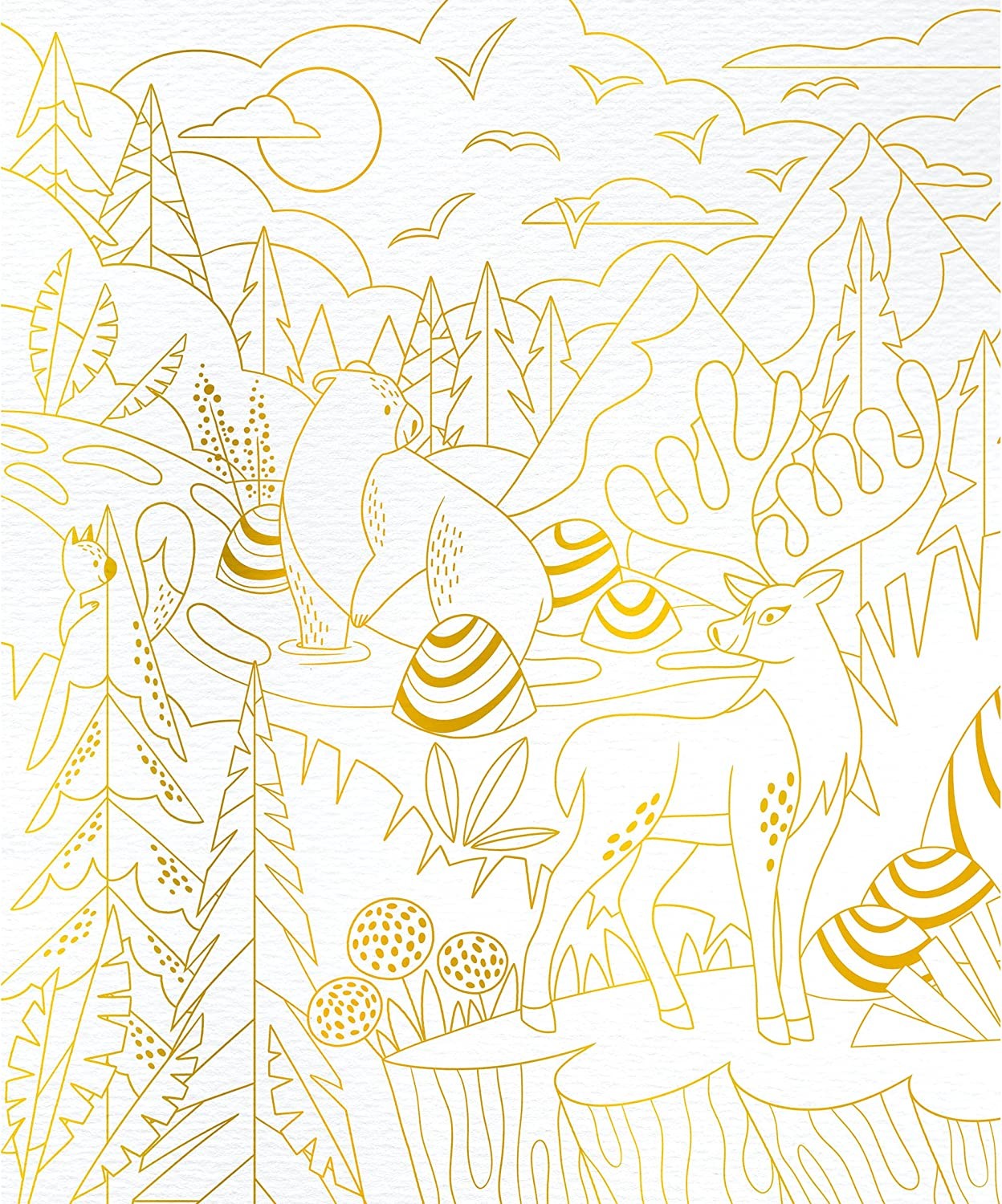 Kit creativo cuadros dorados pintura acuarela animales - Janod J07959