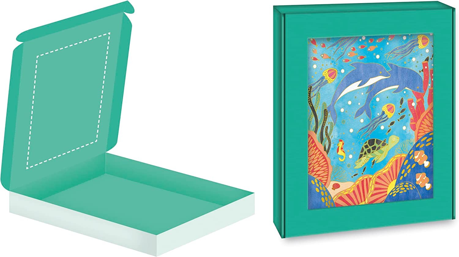 Kit creativo cuadros dorados pintura acuarela animales - Janod J07959