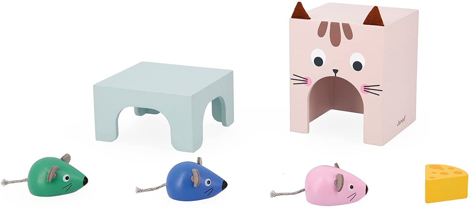 Juego pedagogía orientarse en el espacio - El gato y ratoncitos - Janod J05078