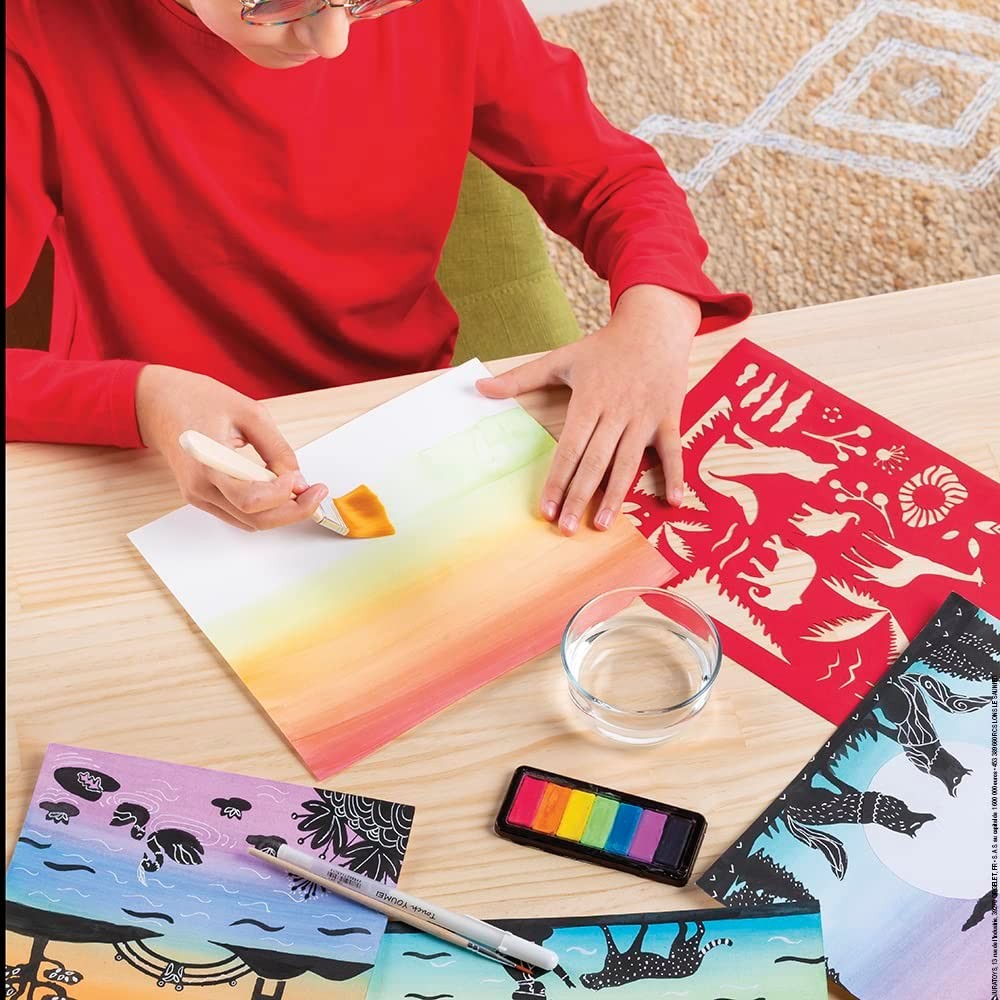 Juego creativo Sunset Lover pintura con plantillas - Janod J07737