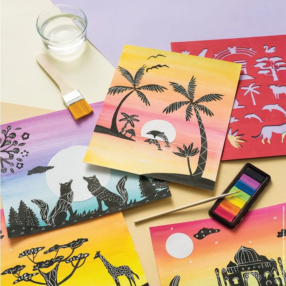 Juego creativo Sunset Lover pintura con plantillas - Janod J07737