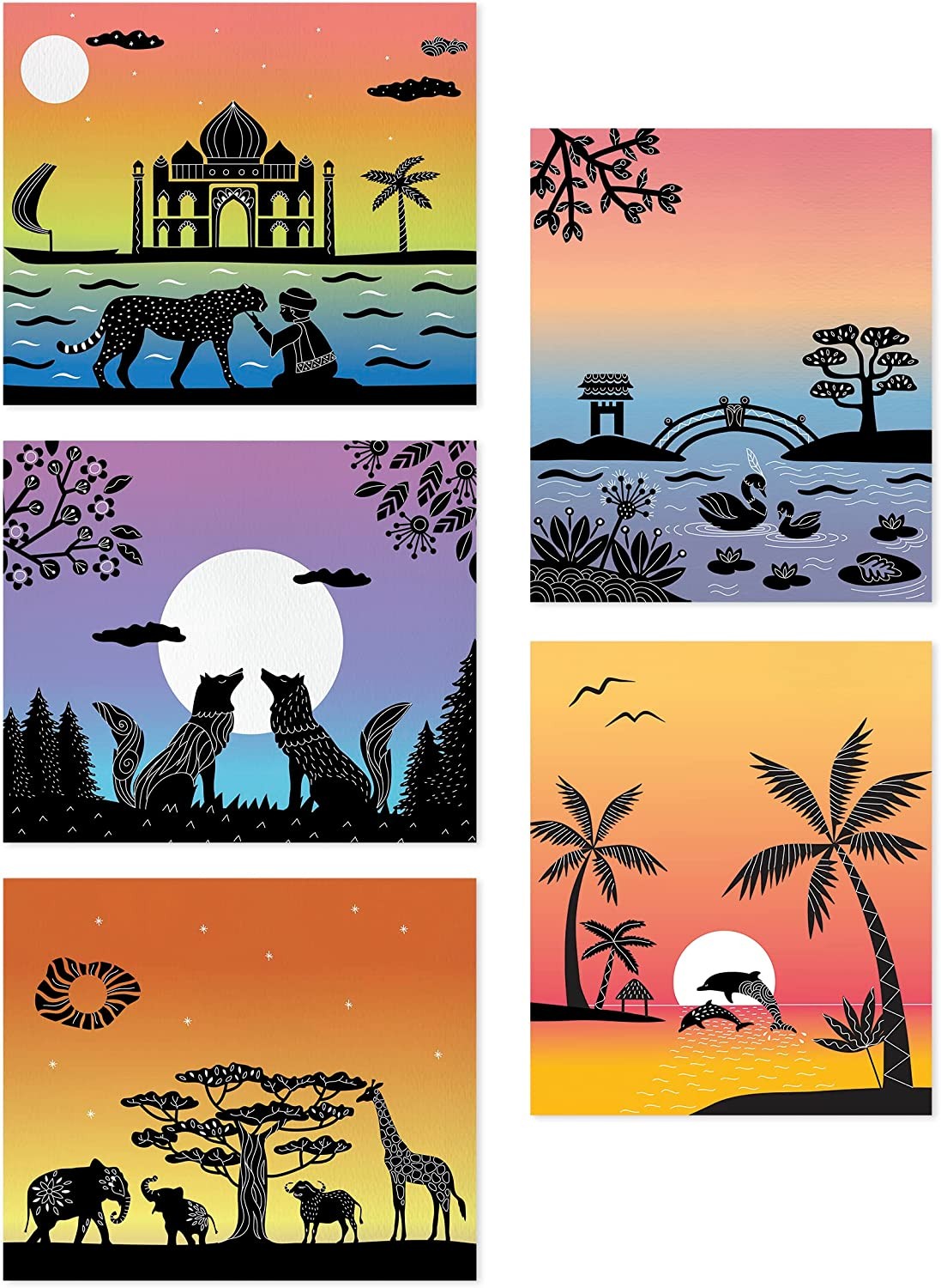Juego creativo Sunset Lover pintura con plantillas - Janod J07737