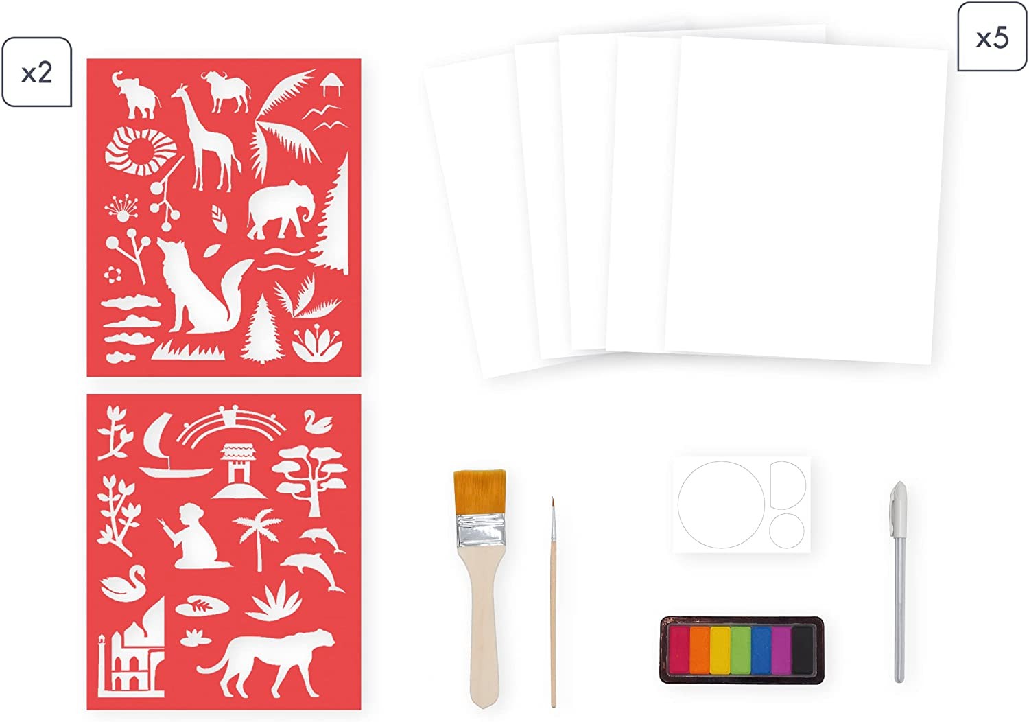 Juego creativo Sunset Lover pintura con plantillas - Janod J07737