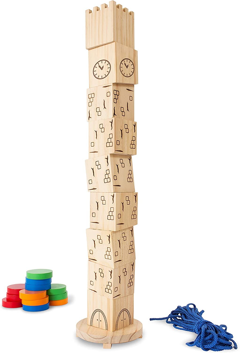 Torre de equilibrio de madera - Buiten Speel GA232