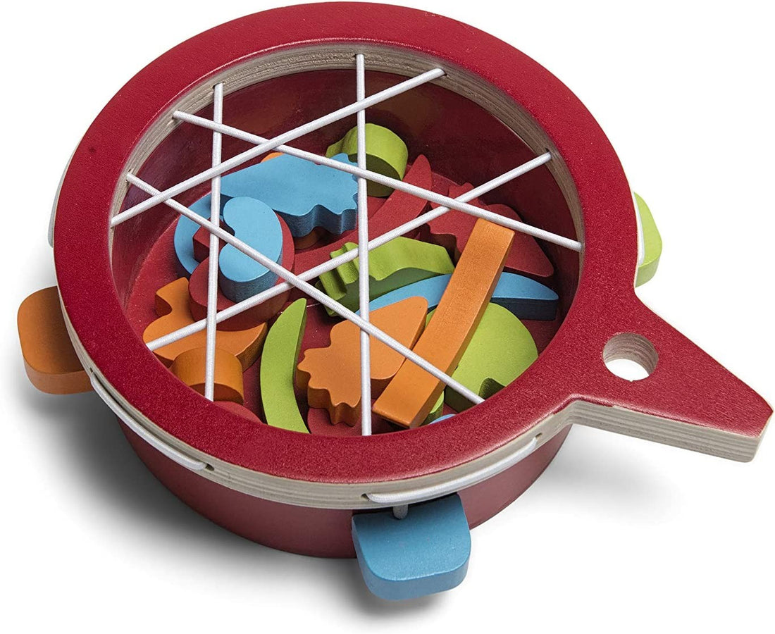 Juego de motricidad de madera verdura al plato - Buiten Speel GA347